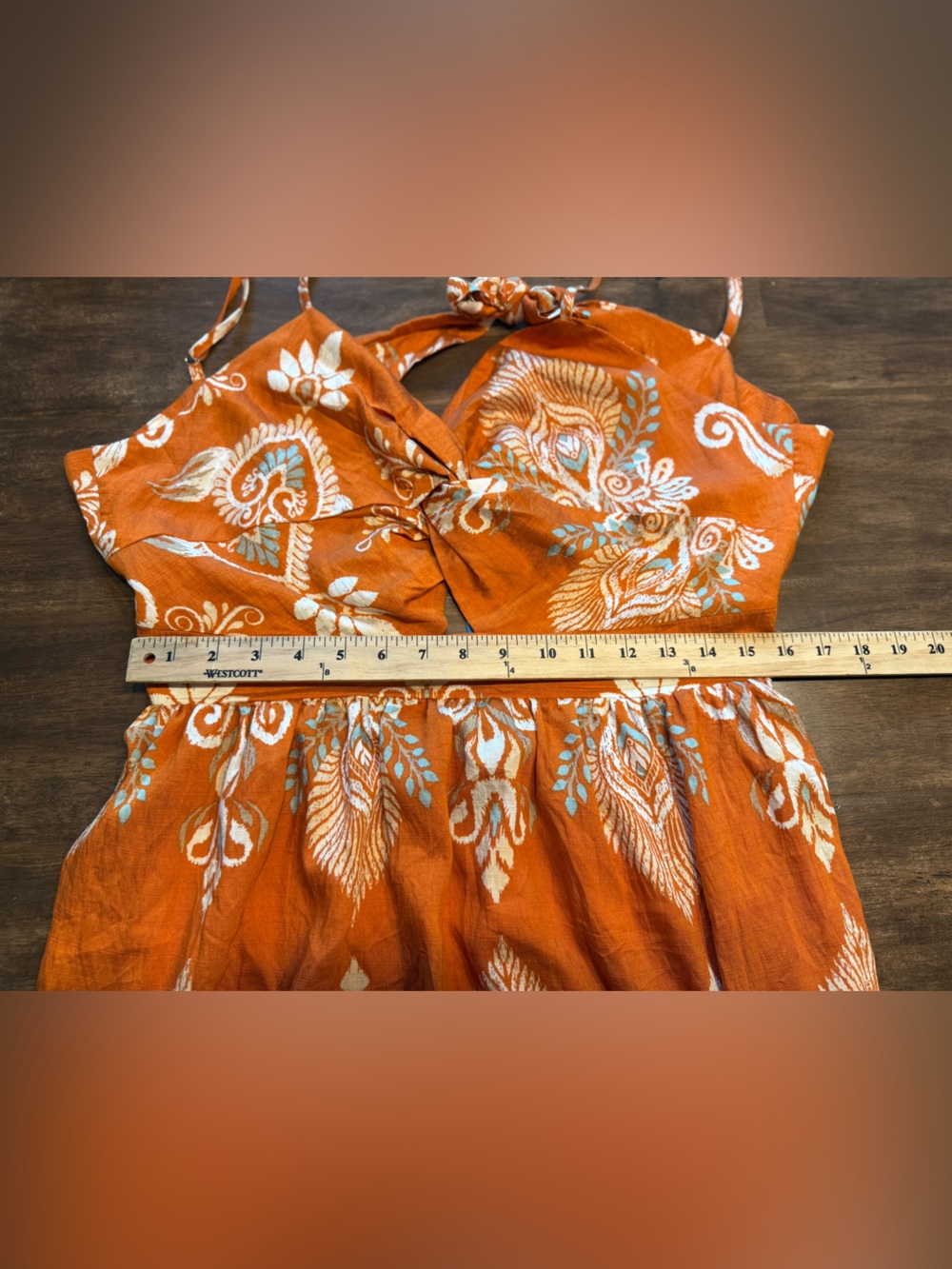 Cupshe Women’s Evening Sun Ornate Maxi Dress SZ XL Spaghetti Strap New Floral - Picture 14 of 14